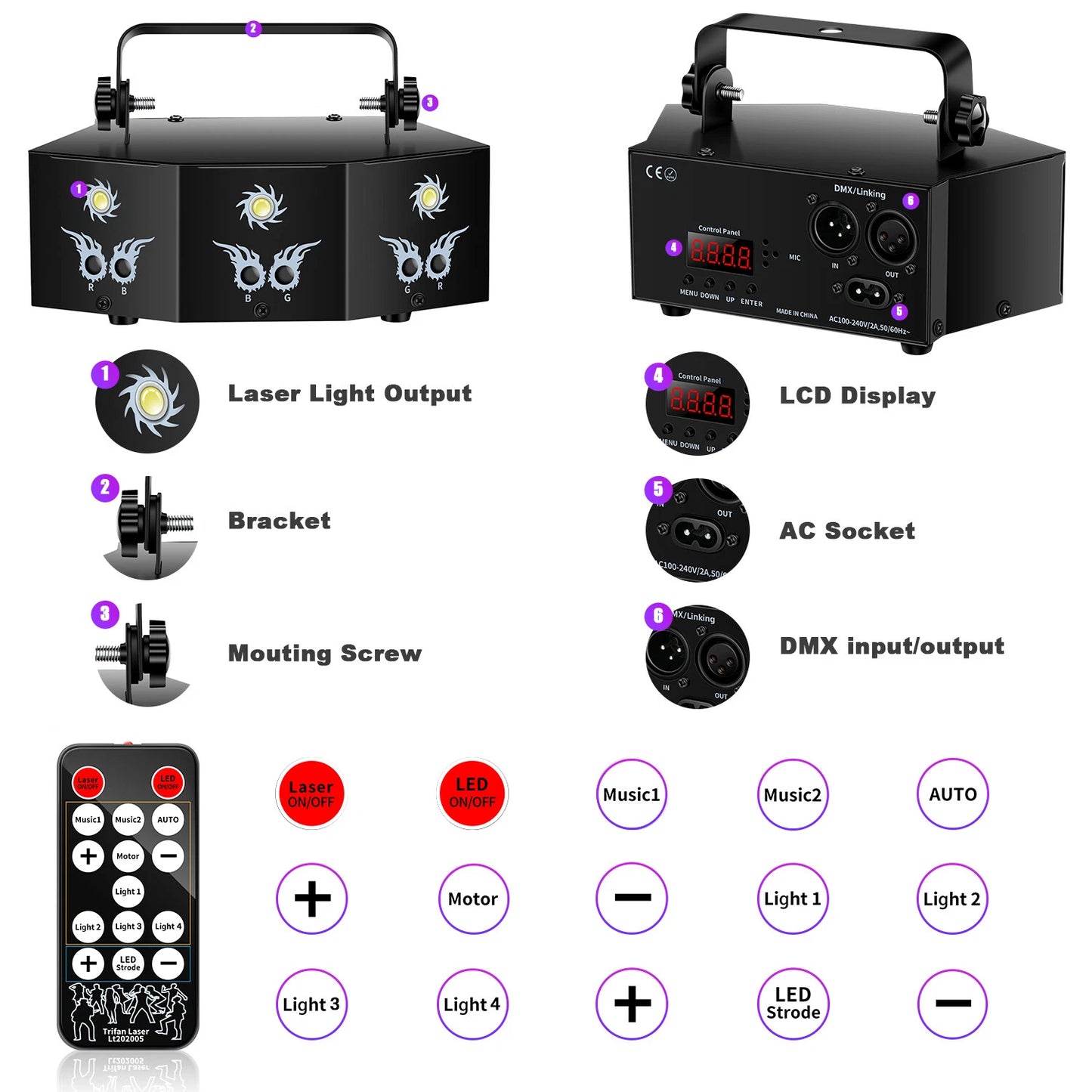 9-Eye LED Laser Light Beam - 50% OFF Today Only